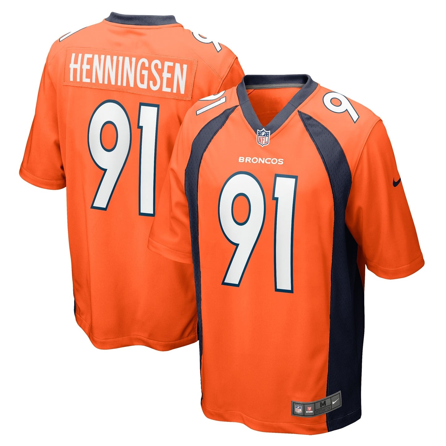 Men's Nike Matt Henningsen Orange Denver Broncos Game Player Jersey