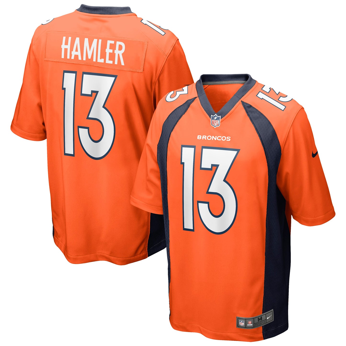 K.J. Hamler Denver Broncos Nike Game Jersey - Orange