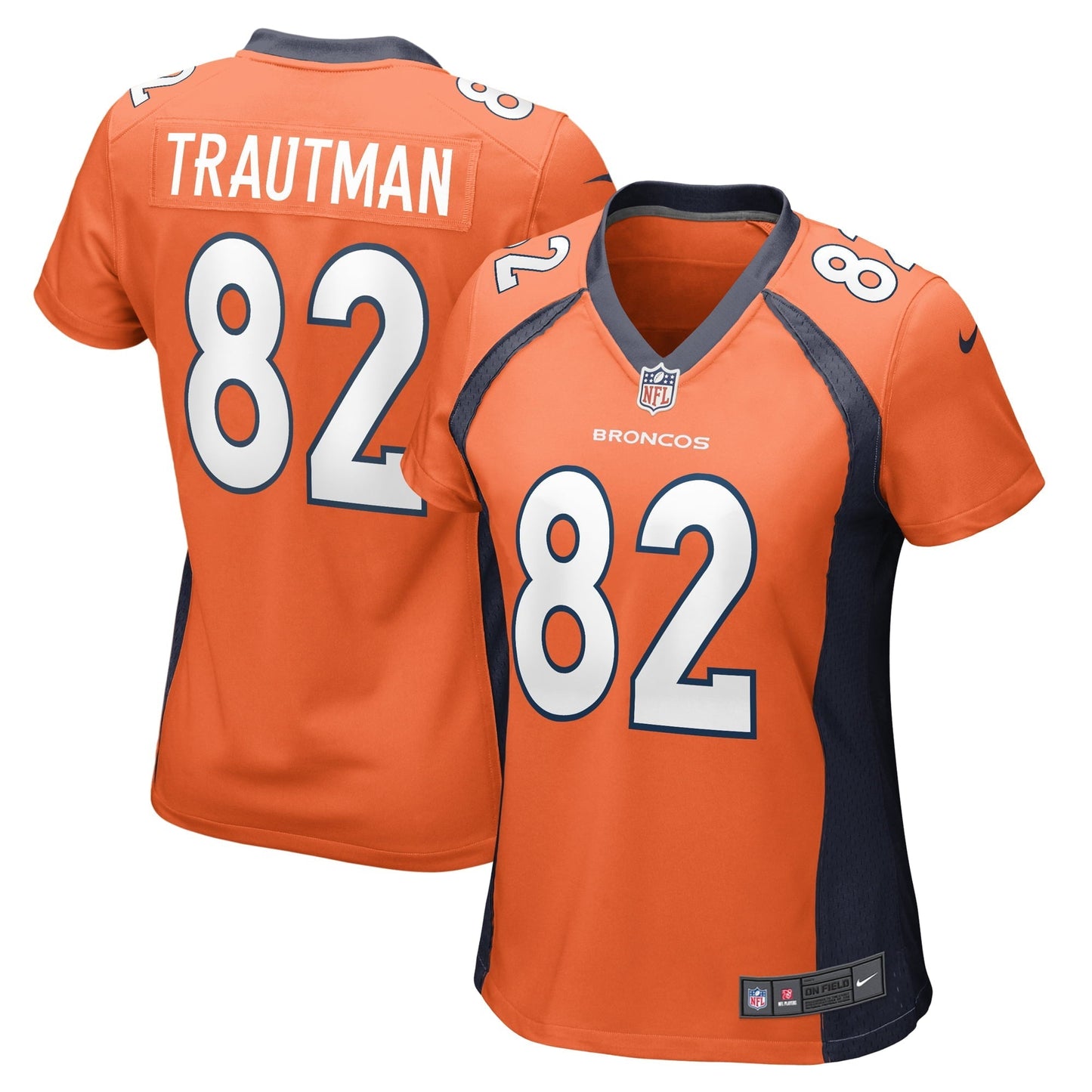 Women's Nike Adam Trautman Orange Denver Broncos Team Game Jersey