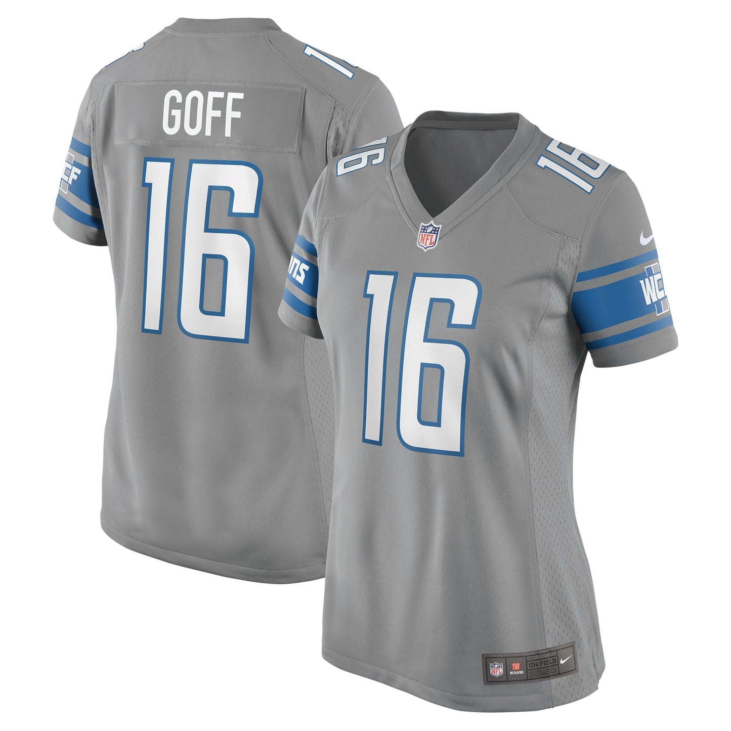 Jared Goff Detroit Lions Nike Women's Game Jersey - Silver