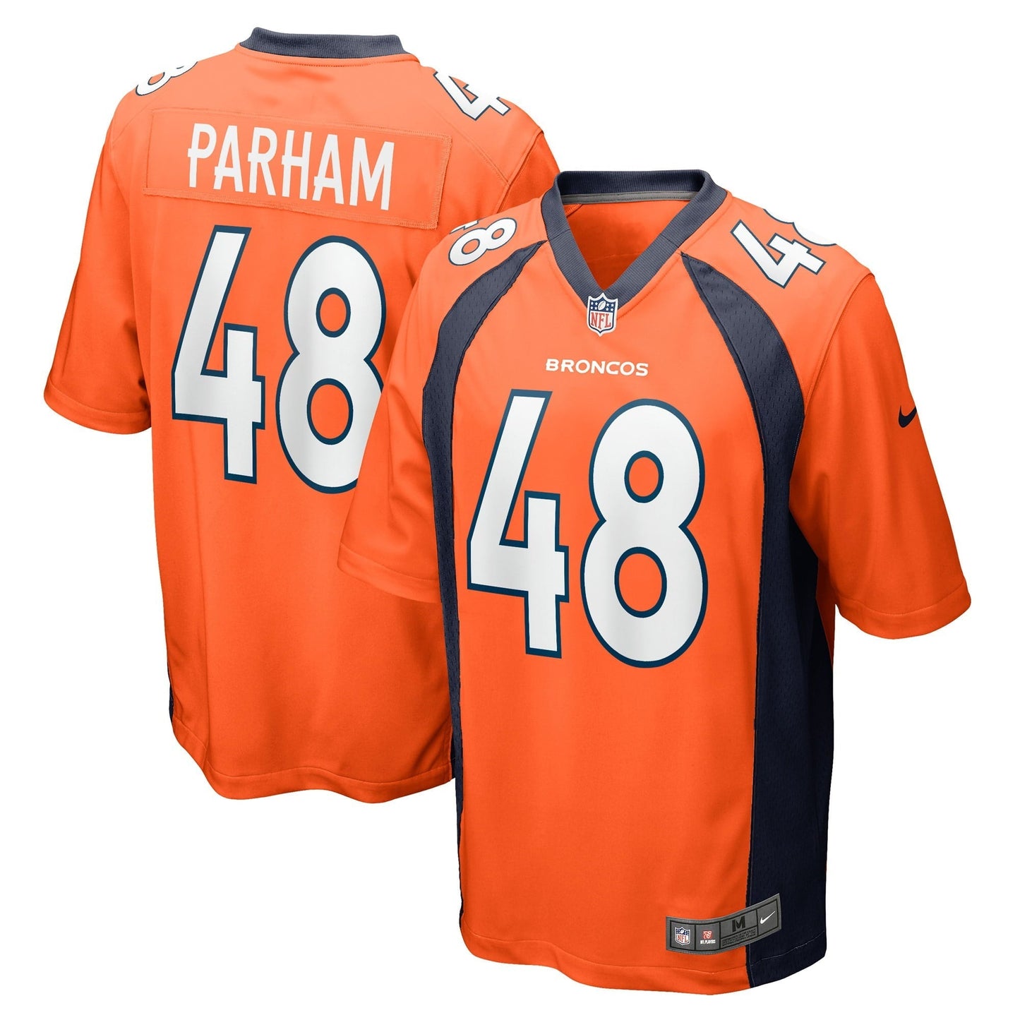 Men's Nike Dylan Parham Orange Denver Broncos Game Player Jersey
