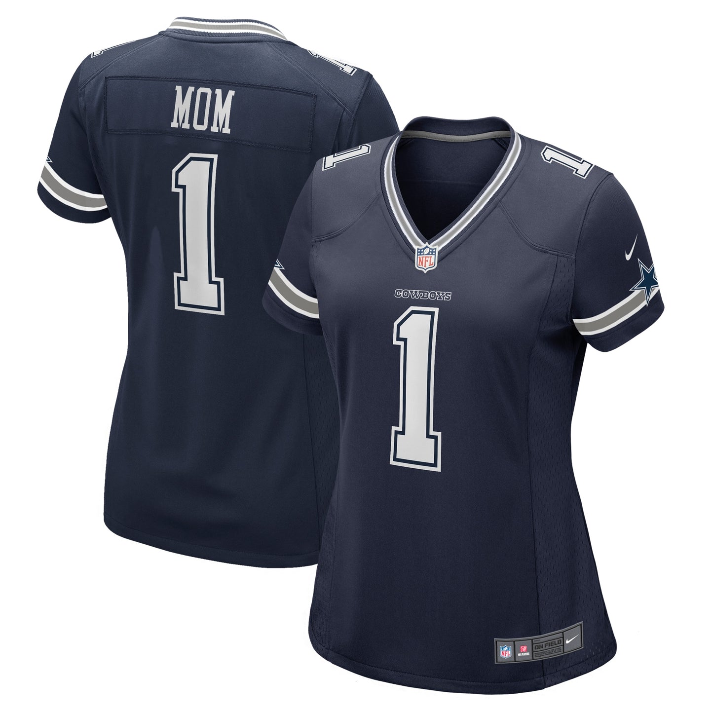 Number 1 Mom Dallas Cowboys Nike Women's Game Jersey - Navy
