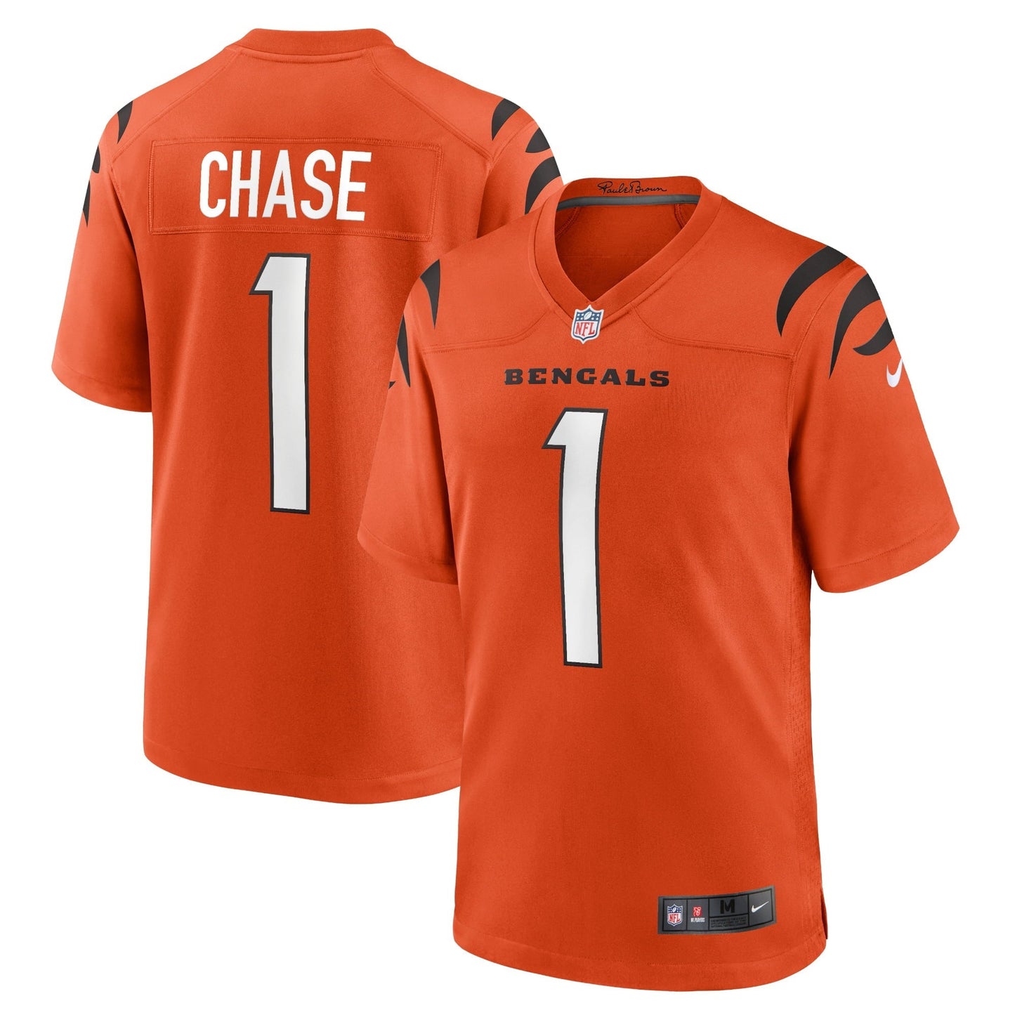 Men's Nike Ja'Marr Chase Orange Cincinnati Bengals Alternate Game Jersey